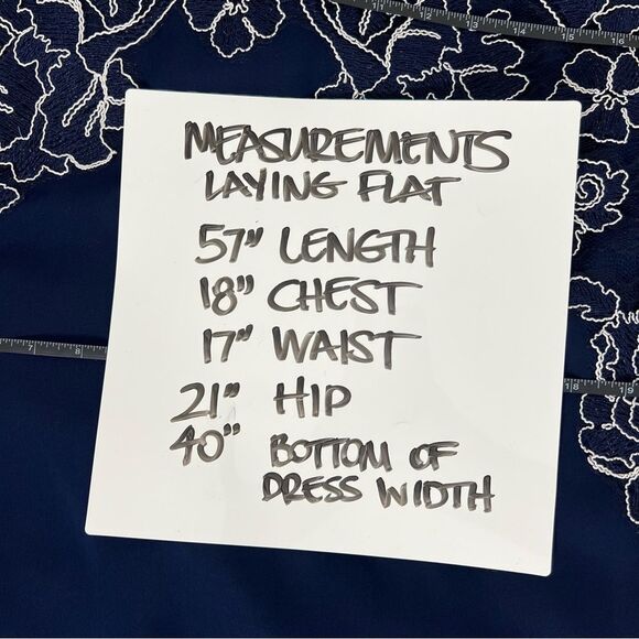 Tadashi Shoji Women’s Size 14 Blue Barbara Crepe Sleeveless Formal Gown Dress - Picture 15 of 16